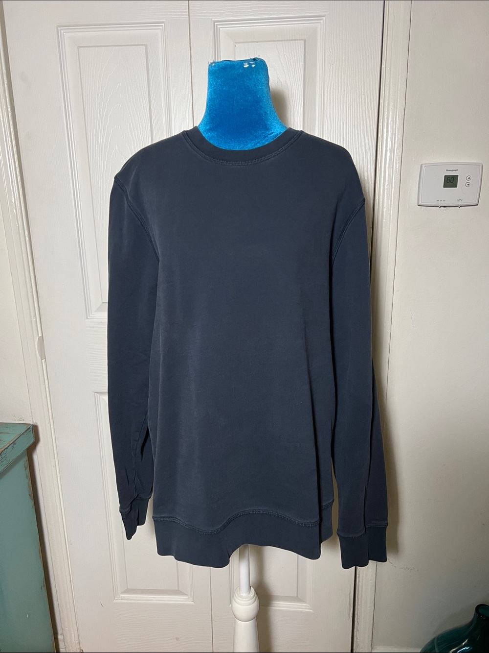 ASKET The Sweatshirt Cotton Navy Crew Sweatshirt Women’s Large
